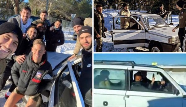 Panda стана медийна звезда миналия януари и в Испания, когато Мадрид бе блокиран от снежната буря Филомена. Никакъв проблем обаче за звездата на "Атлетико Мадрид" Караско, който просто взе назаем от един съсед Panda 4x4 и с нея закара на тренировка колегите си Лемар, Ермосо и Вършалко. 
