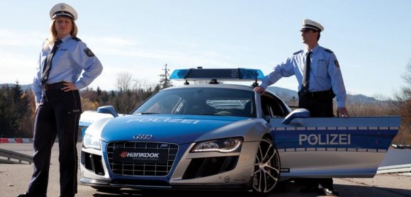 Audi R8 GTR - суперпатрулка за немската полиция от Abt и Hankook