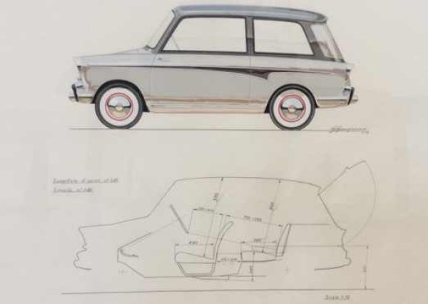 В Академията за изящни изкуства сред моите преподаватели беше чичото на Данте Джакоза (легендарен конструктор и впоследствие директор на дизайна във Fiat - бел. ред.), който пръв ме посъветва да специализирам автомобилен дизайн. Работих върху това и донесох много сложен продукт на изложба на студенти от Академията в края на годината.

Чичото на Джакоза доведе Данте на това събитие и а той се заинтригува от работата ми. По-късно реши да ме доведе да работя с него във Fiat, като чирак в Отдела за проучвания стила на специалните превозни средства. За мен това преживяване, което продължи четири години, беше като следване в университет.

НА СНИМКАТА: Скица за малко комби, 1958 г

