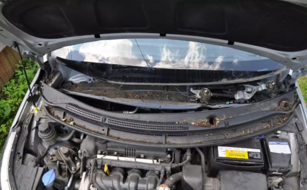 При повечето автомобили въздухът се вкарва в отоплителната, вентилационната и климатичната система от пространството между капака и предното стъкло. Има ниша - кутия за всмукване на въздух (често задвижването на чистачките се намира в нея). Въздухът навлиза в това пространство през прорези, през които там попадат листа и семена. Те се натрупват през годините, като листата започват да гният и неприятна миризма навлиза в купето, когато вентилаторът на климатика работи. В крайна сметка се запушват въздуховодите и се увеличава шума.