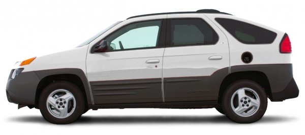 Безброй класации ще посочат тази кола като най-грозната в историята (не, не ни казвайте Multipla. Multipla поне бе функционална и различна). 
Най-странното е, че самата идея на Pontiac си беше съвсем разумна. По онова време кросоувър-манията вече започваше да завладява света, а в САЩ почти всички SUV модели бяха всъщност преработени пикапи, с доста компромисни удобства и пътно поведение. Aztek трябваше да контрира с един автомобил от по-градски тип, по-управляем и по-комфортен. 
