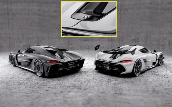 Koenigsegg  се намира на територията на бивша база на Шведскитв военовъздушни сили, от която е оперирал Първи изтребителен полк. Емблемата на полка е била летящ призрак, така че автомобилният производител решава да го използва като лого, което поставя върху всичките си произведени машини.