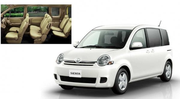 Най-внимателно и съответно най-изобретателно отношение към пространството имат жителите на островните държави. Toyota Sienta е първият японски автомобил в тази група, като неговото дебютно поколение (то е със 125 мм по-късо от сегашното) се базира на платформата на хечбека Vitz и при нужда побира 7 пасажери. Първоначално Sienta е предназначена за пазарите в Азия &ndash; Япония, Хонконг, Тайланд и Индонезия, но вече се среща в различни краища на Земята. 
