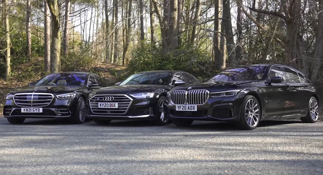 Mercedes S-Class, BMW 7-Series и Audi A8 