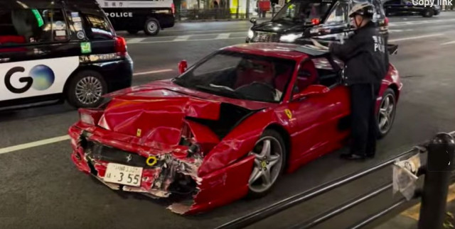 Ferrari F355, катастрофа, Токио