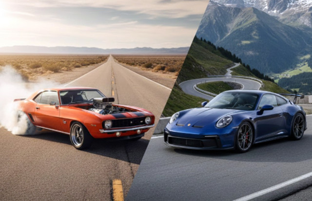 Muscle cars срещу европейска спортни коли