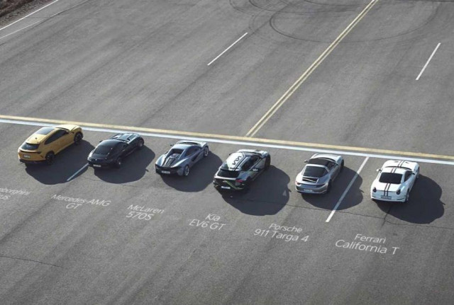 Kia EV6 GT се надпреварва с 5 суперколи