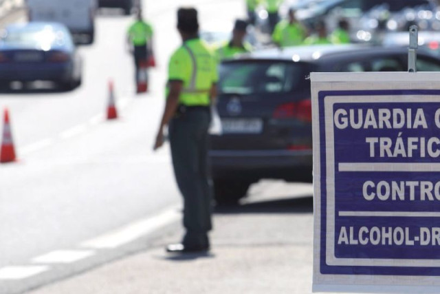 полицейски пост, проверка, алкохол, Испания