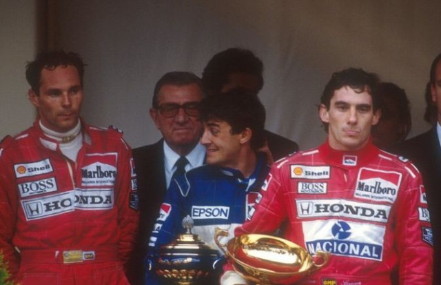 Жан Алези, Айртон Сена, Герхард Бергер, Монако 1990, Формула 1