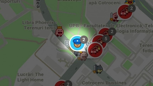 Waze, полиция, предупреждение