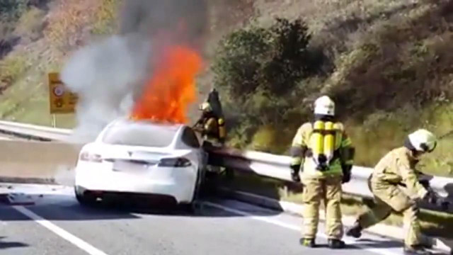 Tesla fire